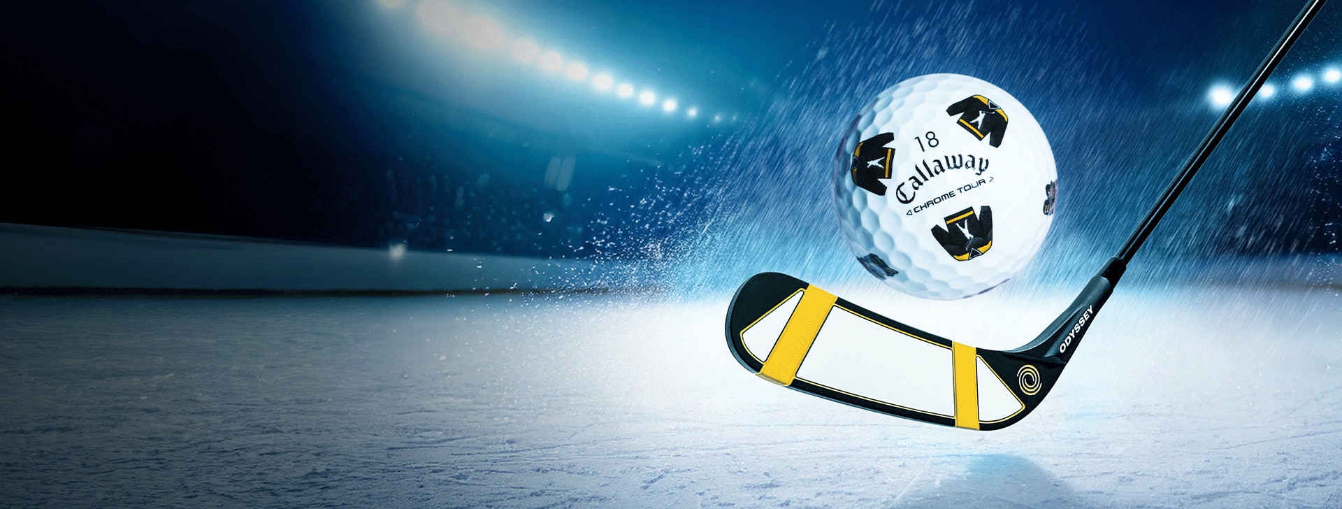 Happy Gilmore 2 Limited Edition Odyssey Hockey Stick Putters and Golf Balls